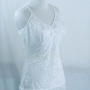 Bali White Lace Body Shaping Camisole Size XL